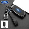 Car Sticker 2026 Ford Leather Car Key Cover Shell Fob Holder Protector Case Keychain Accessories For Ford Transit Custom Territo
