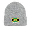 Флаг Ямайки Зимняя вязаная шапка Beanie, патриотическая шапка-череп, эластичная манжета, стильный головной убор, вязаная шапка Beanie