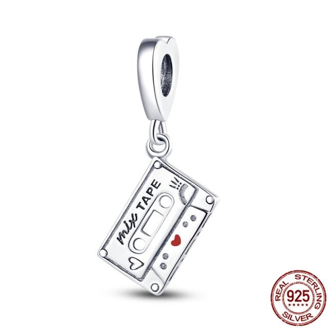 Charm Plata De Ley 925 Suitable Bracelet 925 Sterling Silver Kitten Galaxy Series Beaded Women's Diy Jewelry