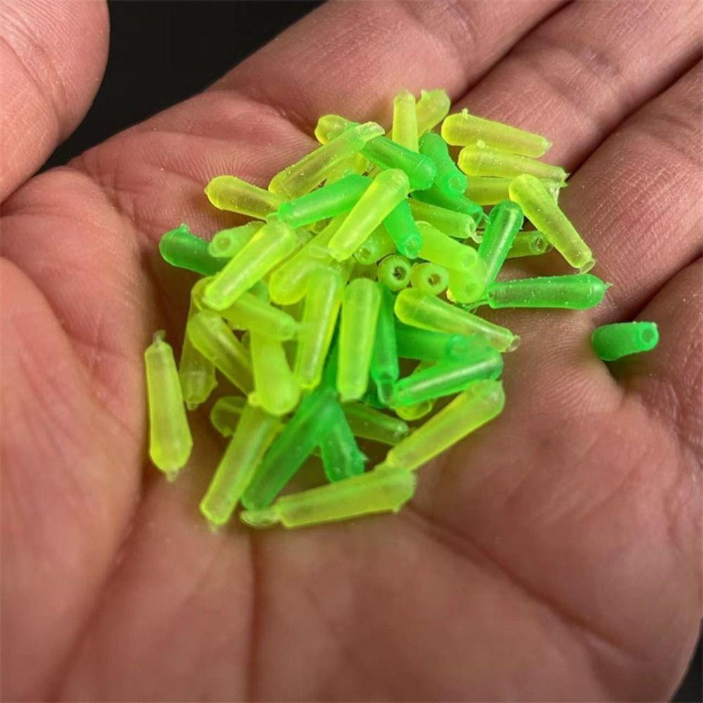 100pcs Soft Fishing Floating Seat Hollow Fishing Float Rest Rubber Fishing Drift Seat Lure Fishing