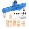 2In1 Straight Hole Locator Kit Doweling Jig Drilling Guide Hole Puncher Woodworking Carpentry