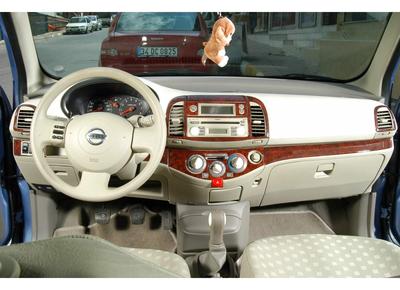 Накладки на панель Алюминий для Nissan Micra K12 2003-2010 гг