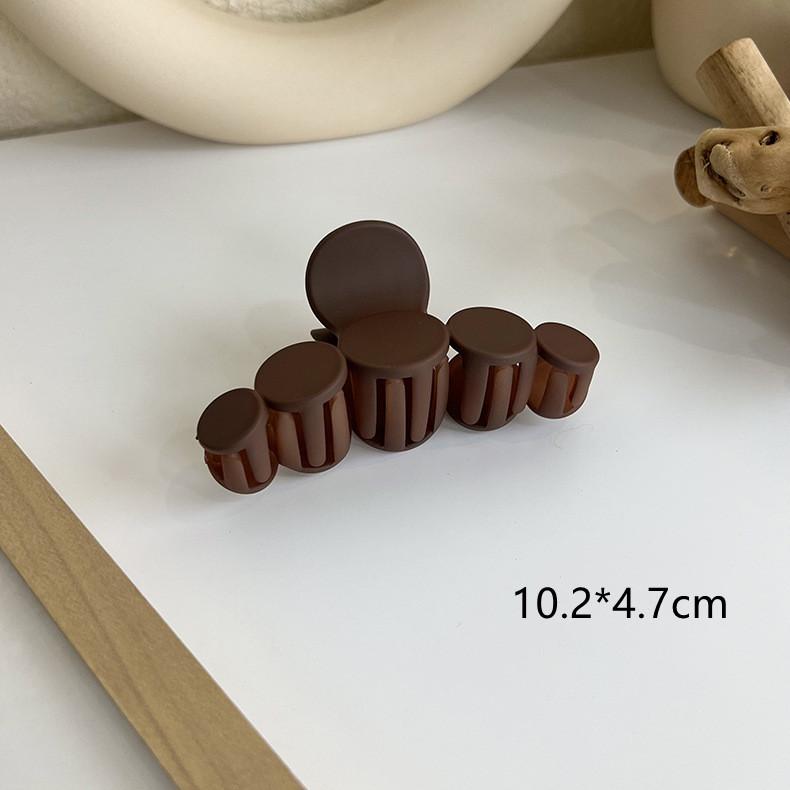 1pcs Korean Coffee Large Hair Claws Acrylic Hairpins Barrette Crab Hair Clips Headwear for Women Girls Braiders Hair Accessories