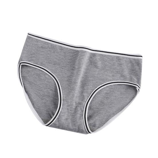 Cute Girls Solid Color Low Waist Slim Panties Breathable Cotton Underwear Briefs