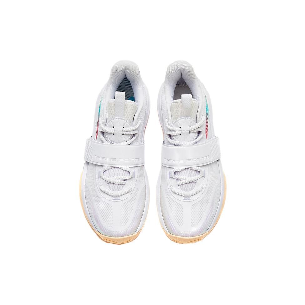 Anta Баскетбольные кроссовки Three-Point Rain Lite с нескользящей подошвой, износостойкие, мужские, белые, желтые 912321603S-2