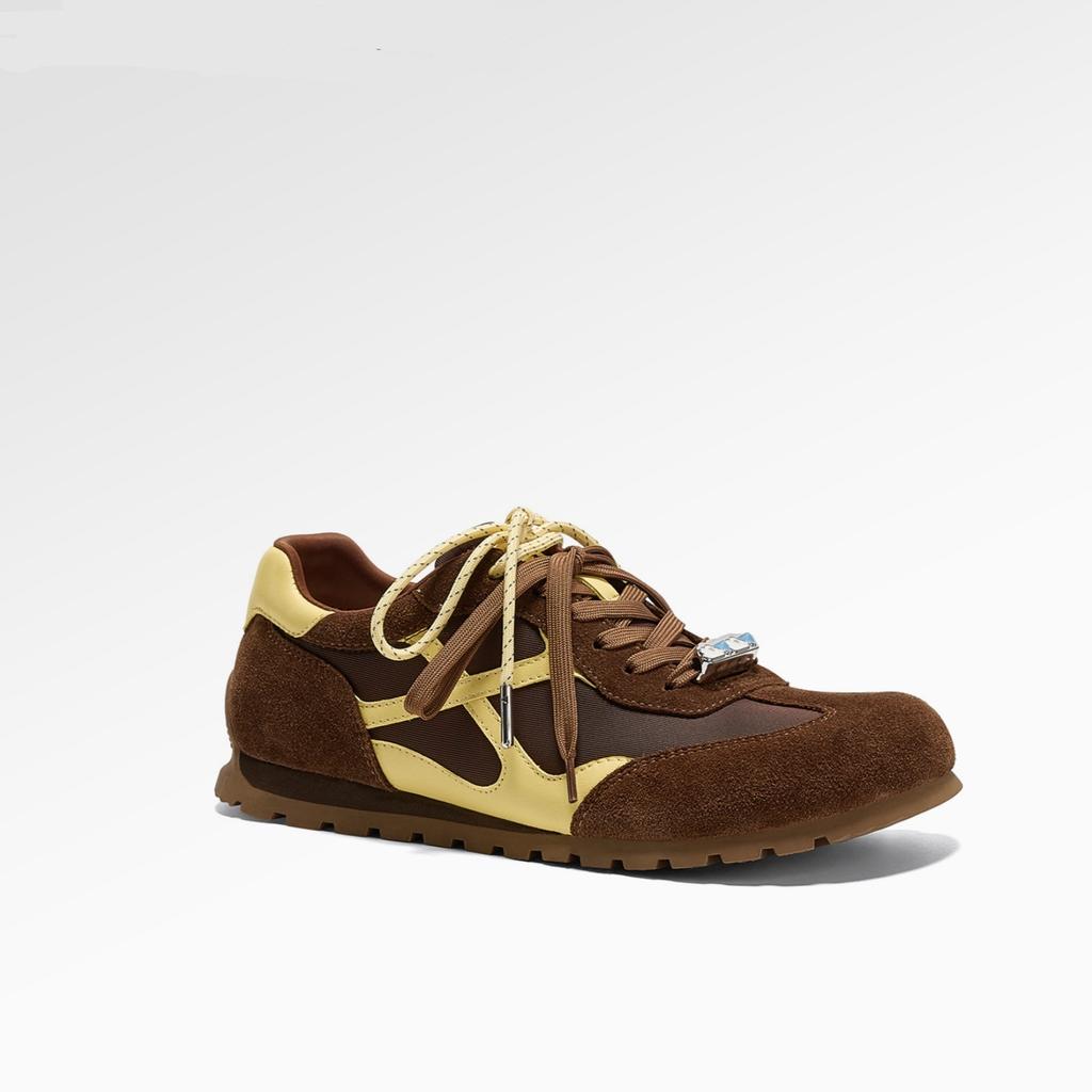 Чжан Цзинъи имеет те же странные планетарные ретро контрастные цвета, женская обувь, 2025 осень новая платформа женские спортивные туфли