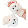 1PAIR  Winter Plush Gloves, Perfect Christmas Gift Thick Insulation Cute Fashion Multipurpose