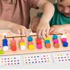 Montessori Learning Toys Mobile Color and Shape Puzzle Matching Brain Teasers Logic Game Early Educational Wooden Toys for Kids