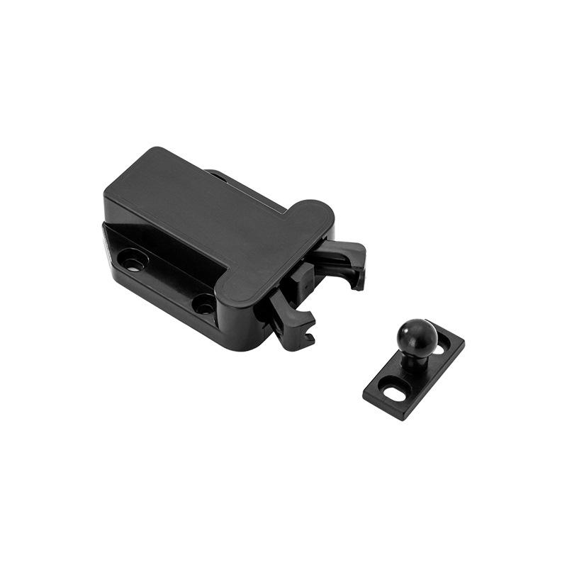 Cabinet Door Catcher, Furniture Door Catcher, Wardrobe Door Catcher, Plastic Closure , Push-button Beetle Lock.