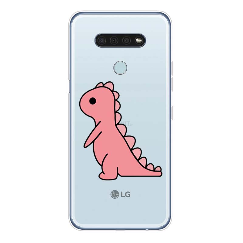 Cute Dinosaur For LG K92 K52 K62 K22 K71 K61 K51S K41S G8 G8S G8X V35 V50 V40 V50S V60 Q60 Phone Case