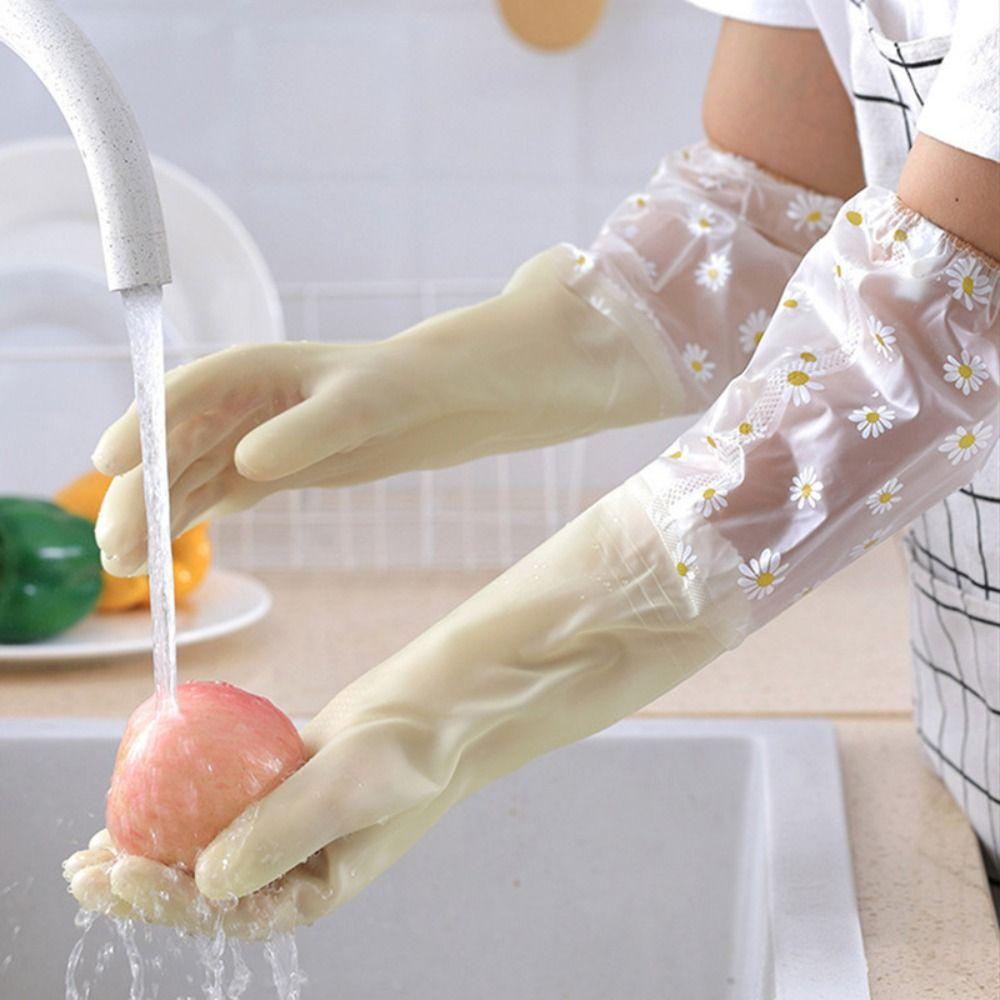 Waterproof Durable Kitchen Clean Tool Dishwashing Gloves Household Scrubber Cleaning Gloves