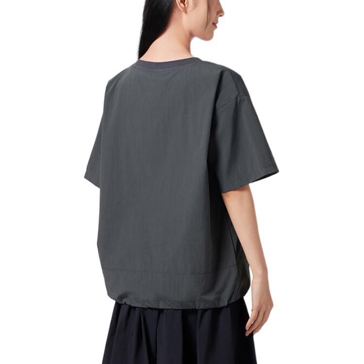 (WMNS) Женская футболка New Balance с мини-логотипом, азиатский размер, цвет 'Серый', AWT42303-ACK