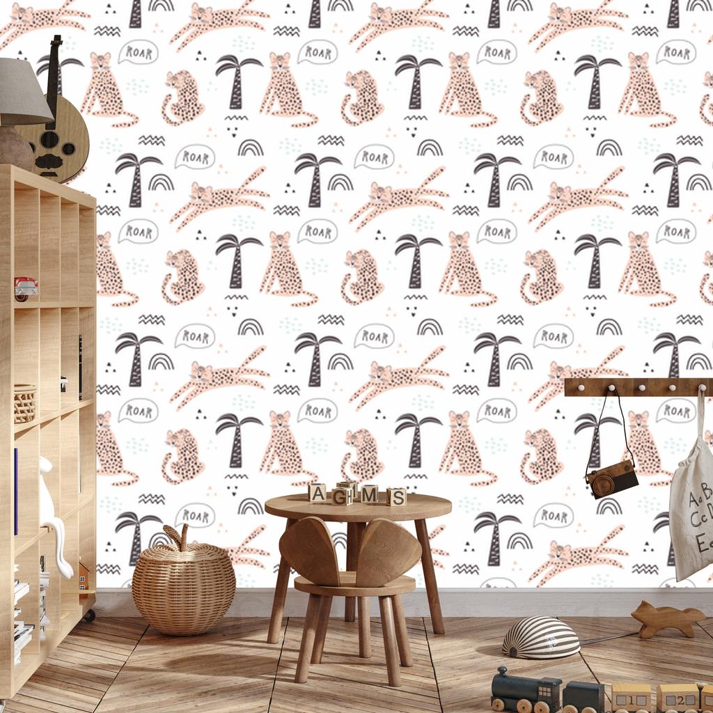 Wild animals cats wallpaper for living room and bedroom 50x1000