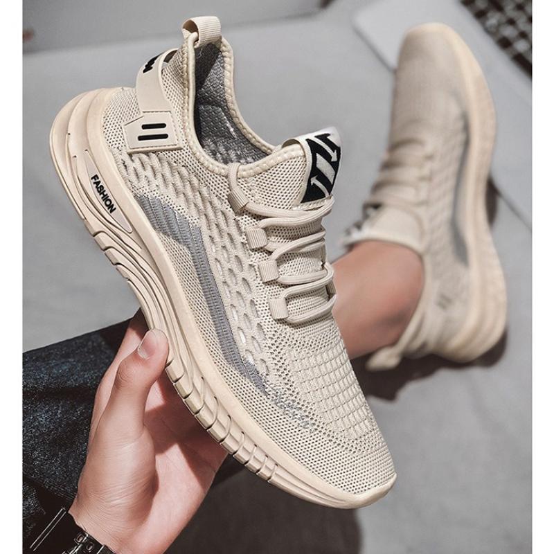Мужская обувь Fly Woven Дышащая Спортивная и Повседневная Обувь Корейская Версия Универсальная Мягкая Подошва Противоскользящая Обувь для Вождения Одной Ногой