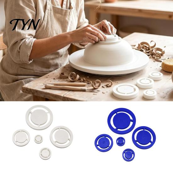 Ceramic Base Shaper 5Pcs/Set Pottery Foot Ring Tools, Clay Aligner, Sculpting Guide Molder for Bowls And Mugs, DIY Projects
