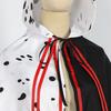 New Hooded Plush Cape, Halloween Black and White Contrasting Show Costume, Webbing Hooded Cape