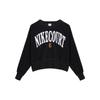 Court Heritage American Vintage Letter Print Pullover Crewneck Long Sleeve Sweatshirt Women Sweatshirt Black FQ2243-010
