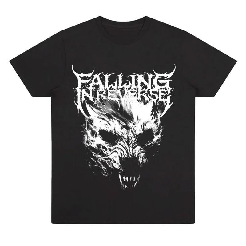 Рок-группа Falling in Reverse Постер Графический Принт Футболка Я Повседневная Оверсайз Уличная Одежда Хлопок Удобные Летние Футболки