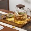 Wooden Handle Glass Tea Cups High Temperature Resistant Water Cups Stylish Milk Juice Cups  Office