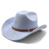 Замшевая шляпа с загнутым краем, верхняя ковбойская шляпа в стиле вестерн, мужская и женская уличная шляпа с загнутыми полями в этническом стиле, фетровая шляпа