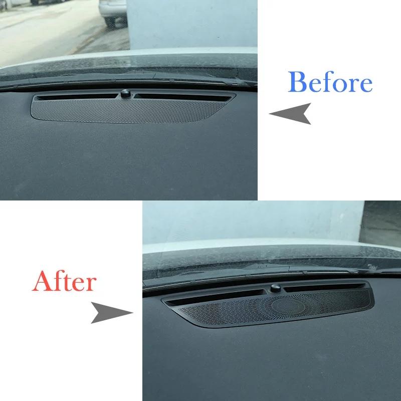 Aluminum Alloy Black Car Dashboard Speaker Cover Trim Sticker For Land Rover Discovery Sport  Auto Styling