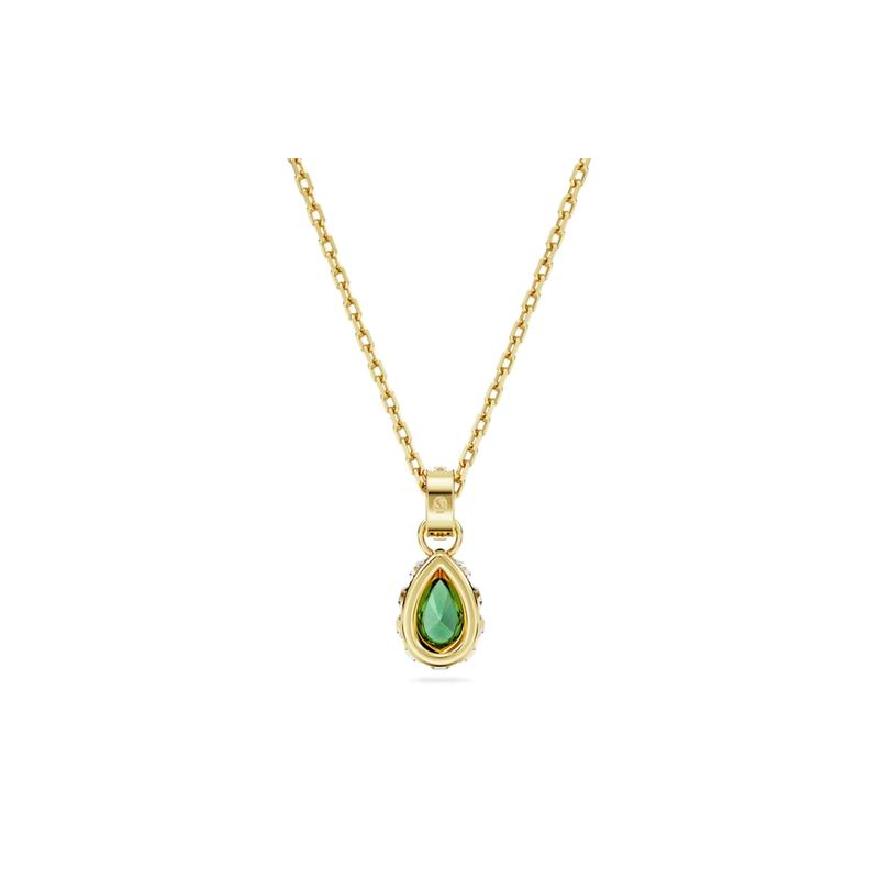 Swarovski Chroma Pendant Pear Cut Gold Tone Synthetic Cubic Zirconia Pendant Women's Green 5648751