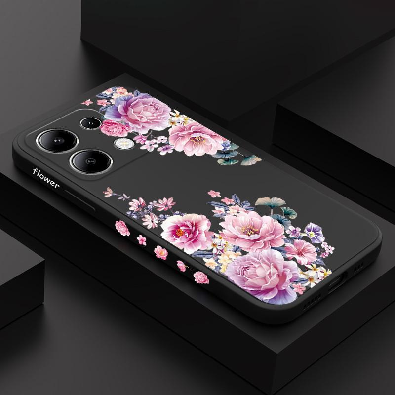 Шелковый Брокат Чехол для Телефона для Xiaomi Redmi Note 14 13 12 12S 11 11S 10 10S 9 9S Pro Plus 4G 5G Жидкий Силикон Чехол