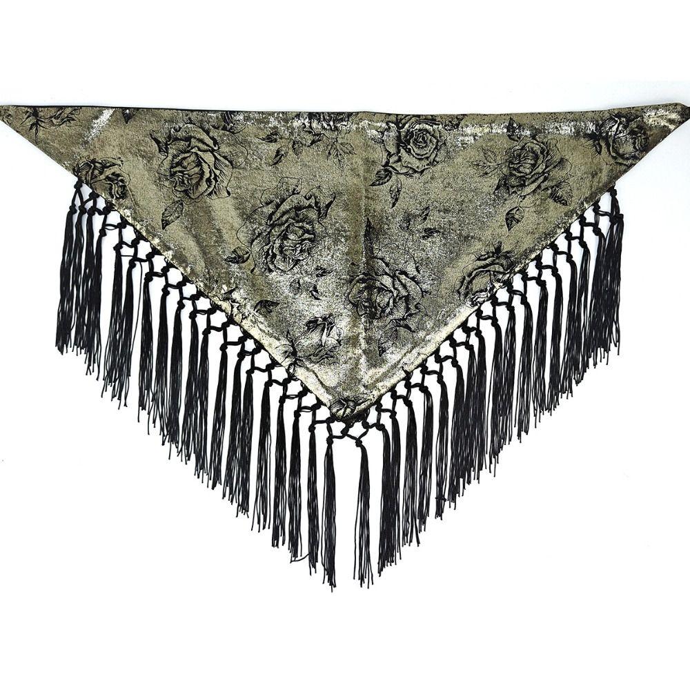 Chinese Style Triangular Waist Belt Printing Mini Apron Fashion Bohemia Wide Waistband  Streetwear