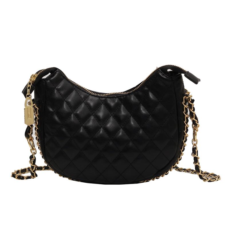 Женская сумка на молнии, женская сумка с пружинной строчкой, сумка через плечо из искусственной кожи с ромбовидным узором