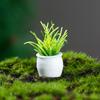 1 Set Potted Plant Statue DIY Weather-resistant PVC Delicate Detail Mini Flower Miniature Home Decor