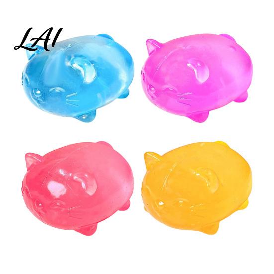 Maltose Slow Rebound Cute Cat Squeeze Toy Transparent Small Shaped Rise Relaxing Sensory for Stress Relief