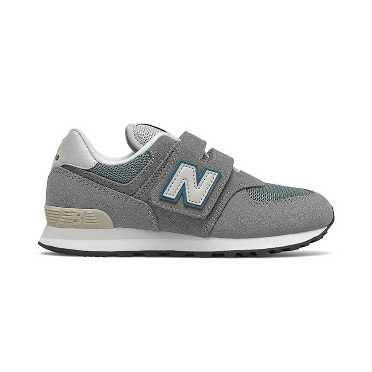 New Balance NB 574 Амортизация, Износостойкие Низкие Детские Беговые Кроссовки Серо-Синие Для Детей Возрастом 3-7 Лет PV574BA1