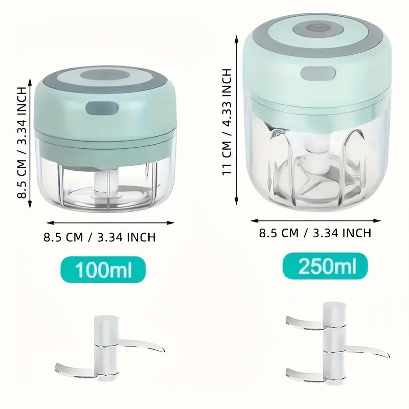 3.38/8.45oz USB Электрический Мини Измельчитель Чеснока - Мощная Мясорубка и Овощерезка для Быстрой и Легкой Приготовки Еды