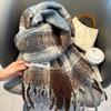 Warm Long Tassel Scarves Windproof Neck Warmer New Shawl Wrap  Autumn and Winter