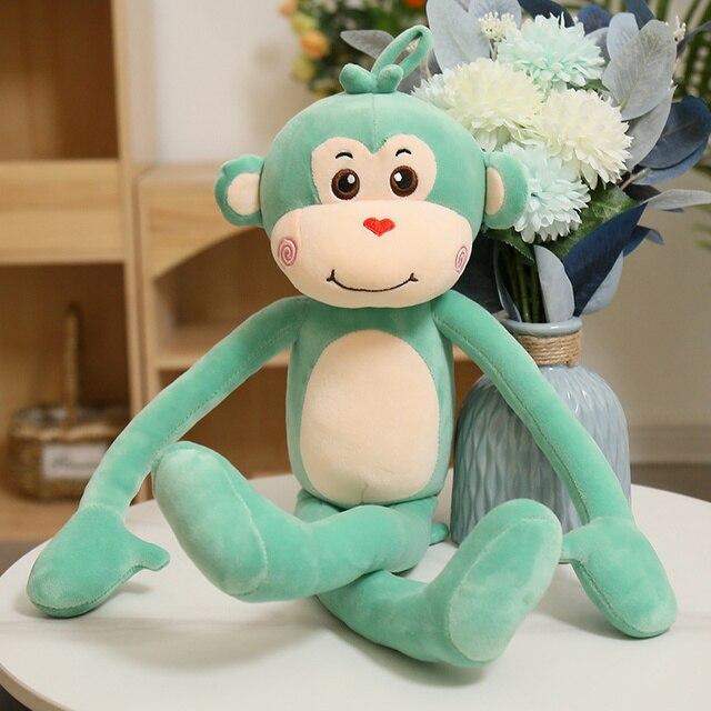 50 /130cm Cute Large Hanging Hook And Loop Hand Monkey Plush Toys Stuffed Lion Tiger Animal Knitted Boys Baby Doll Birthday Gift