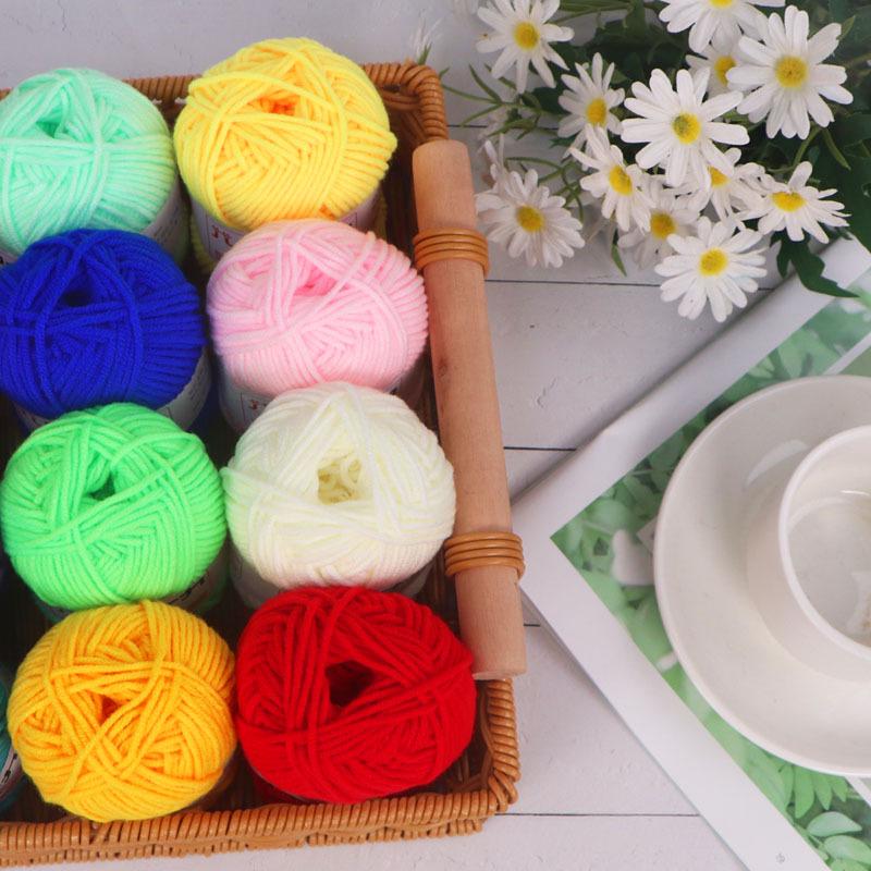 4-Strand Milk Cotton Baby Yarn for Doll, Crochet & Hand Knitting – Korean Infant Children’s Thread