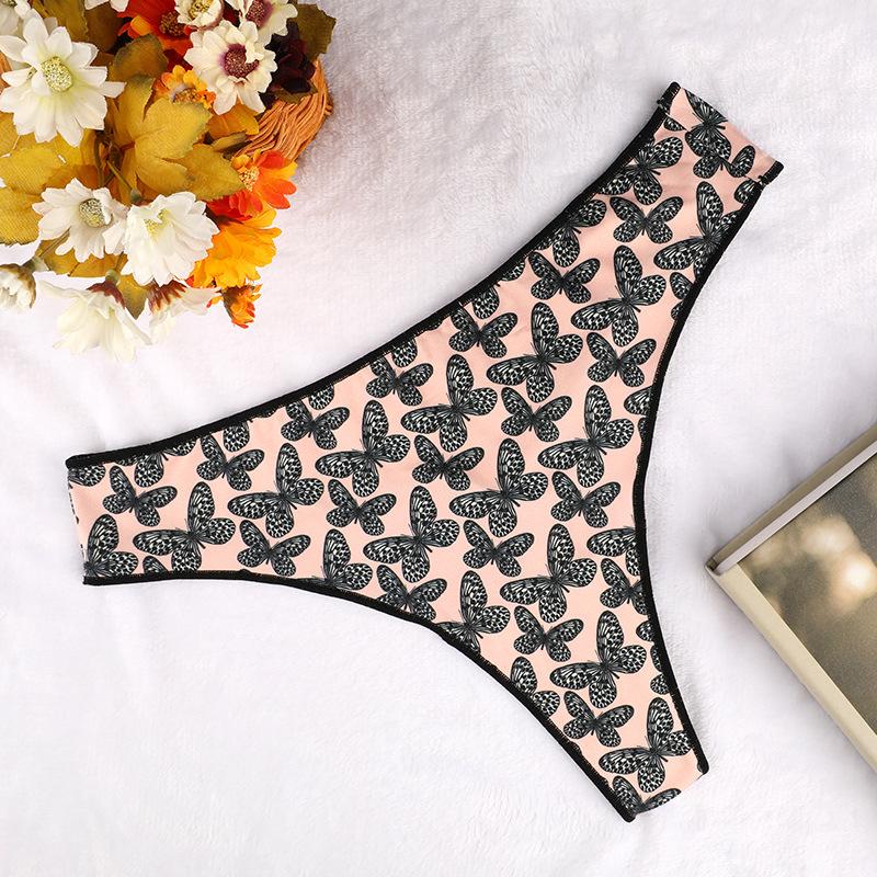 Трусы с узором в виде треугольника Дышащие эротические трусики Трусики Т низкой посадки Женские сексуальные стринги Трусики для девочек Бикини Бразилианы Хипстеры Слипы Ретро