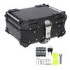 25L Motorcycle Top Box Aluminum Alloy Quick Release Water Resistant with Safety Lock Universal Rear
