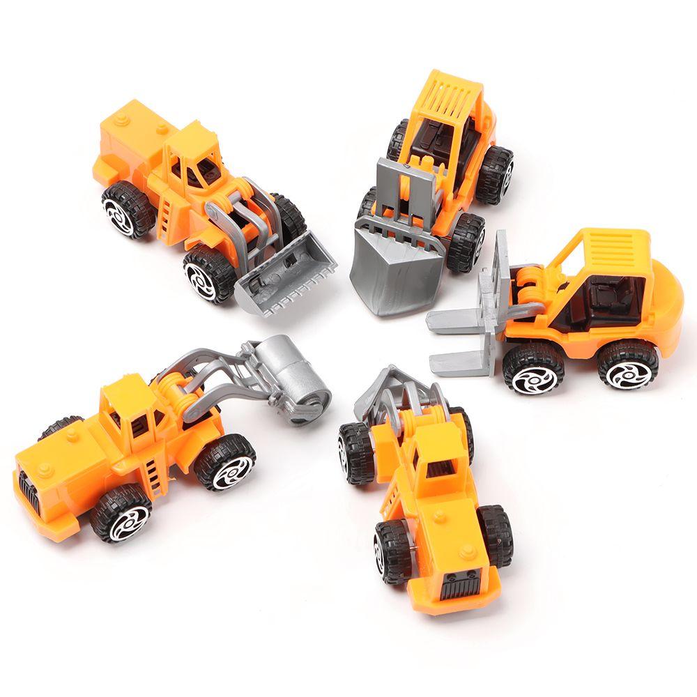 New Mini Car Excavator Pull Back Car Car Model Forklift Toy Engineering Vehicle