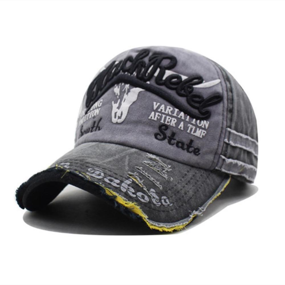 Регулируемая состаренная выцветшая кепка с узором коровьей головы Солнцезащитные шляпы для мужчин и женщин для занятий спортом на открытом воздухе