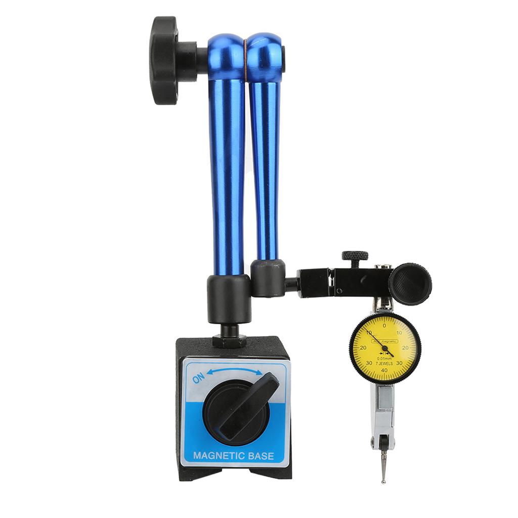 Magnetic Flexible Base Holder Stand with Test Indicator Gauge Blue