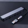Разветвитель 7-в-1 USB-разветвитель Док-станция Type-C Для компьютера/Мыши/Мобильных телефонов/Планшетов