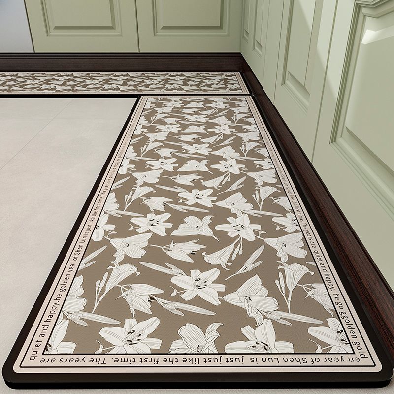 Утолщенные кухонные коврики нескользящие и маслостойкие протираемые не моющиеся грязеотталкивающие коврики для ног абсорбирующие силиконовые коврики