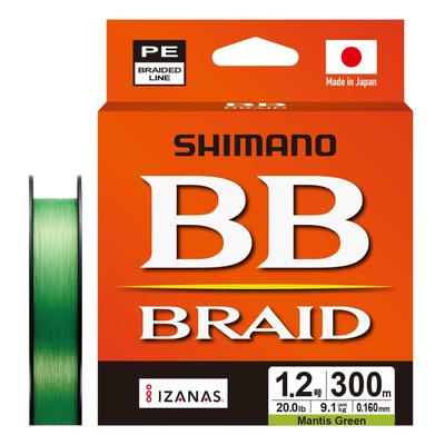 Шнур SHIMANO PE BB braid 300м LD-M74Y 1.2 Мантисовый зеленый