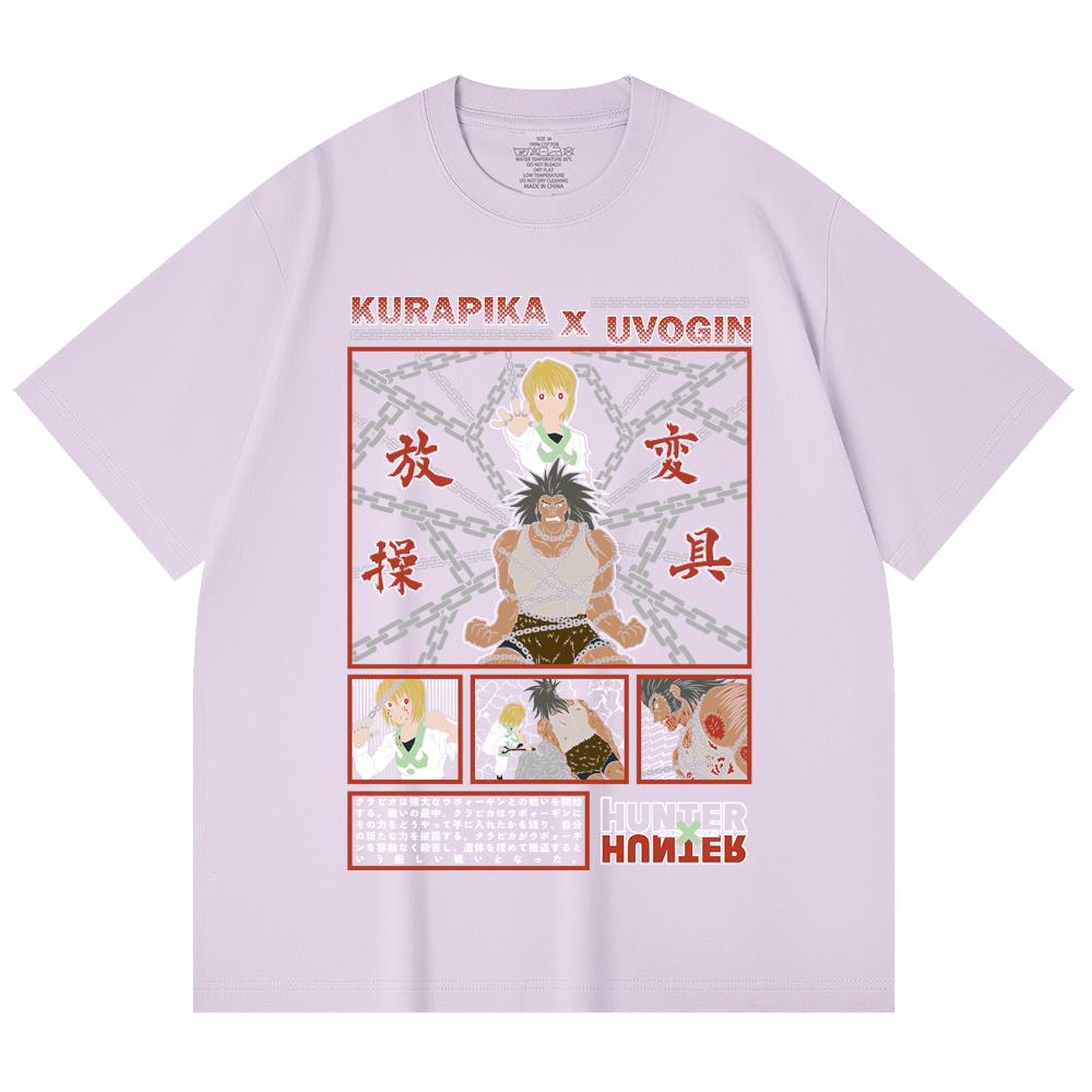 230 Gsm 100% Cotton HXH V8 Kurapika Uvogin Print Unisex Heavy Cotton T Shirt