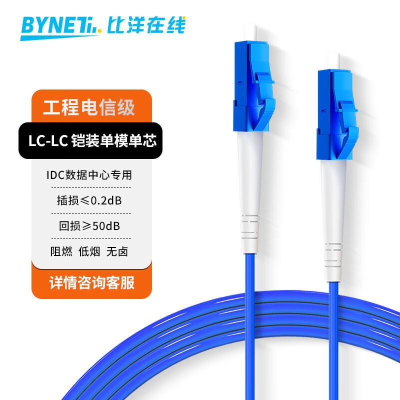 BYNET Telecom-Grade Armored Single-Mode Single-Core Fiber Optic Patch Cable