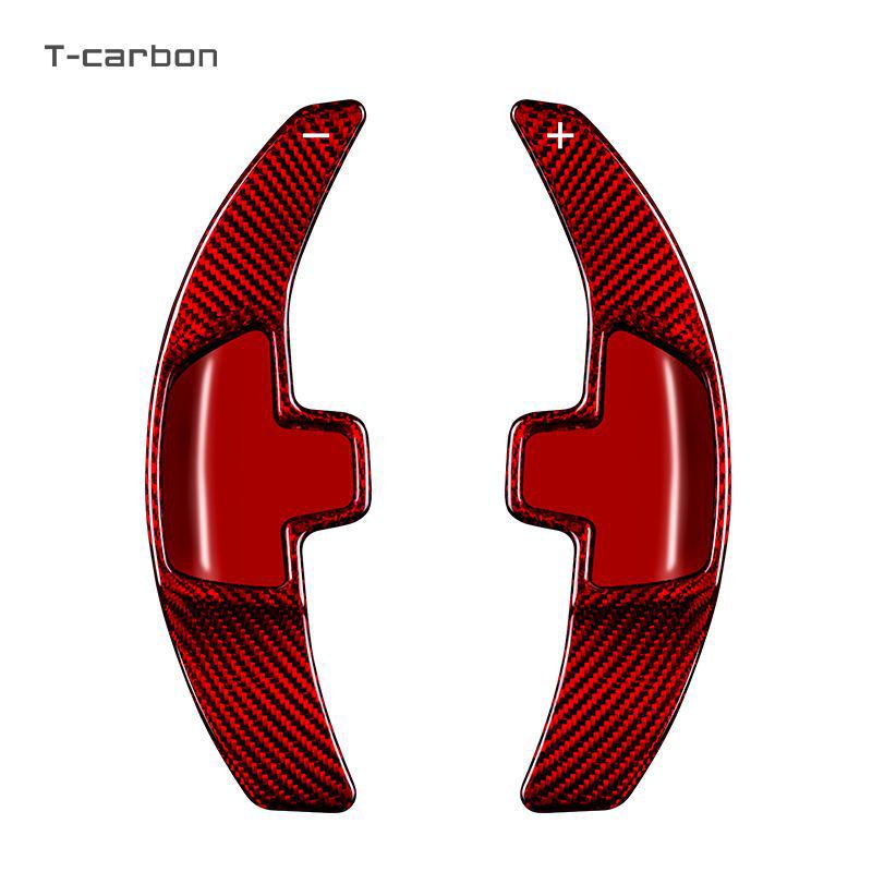 Карбоновые подрулевые переключатели T-Carbon для модификации рулевого колеса Mercedes-Benz C-класса C200 и E-класса.