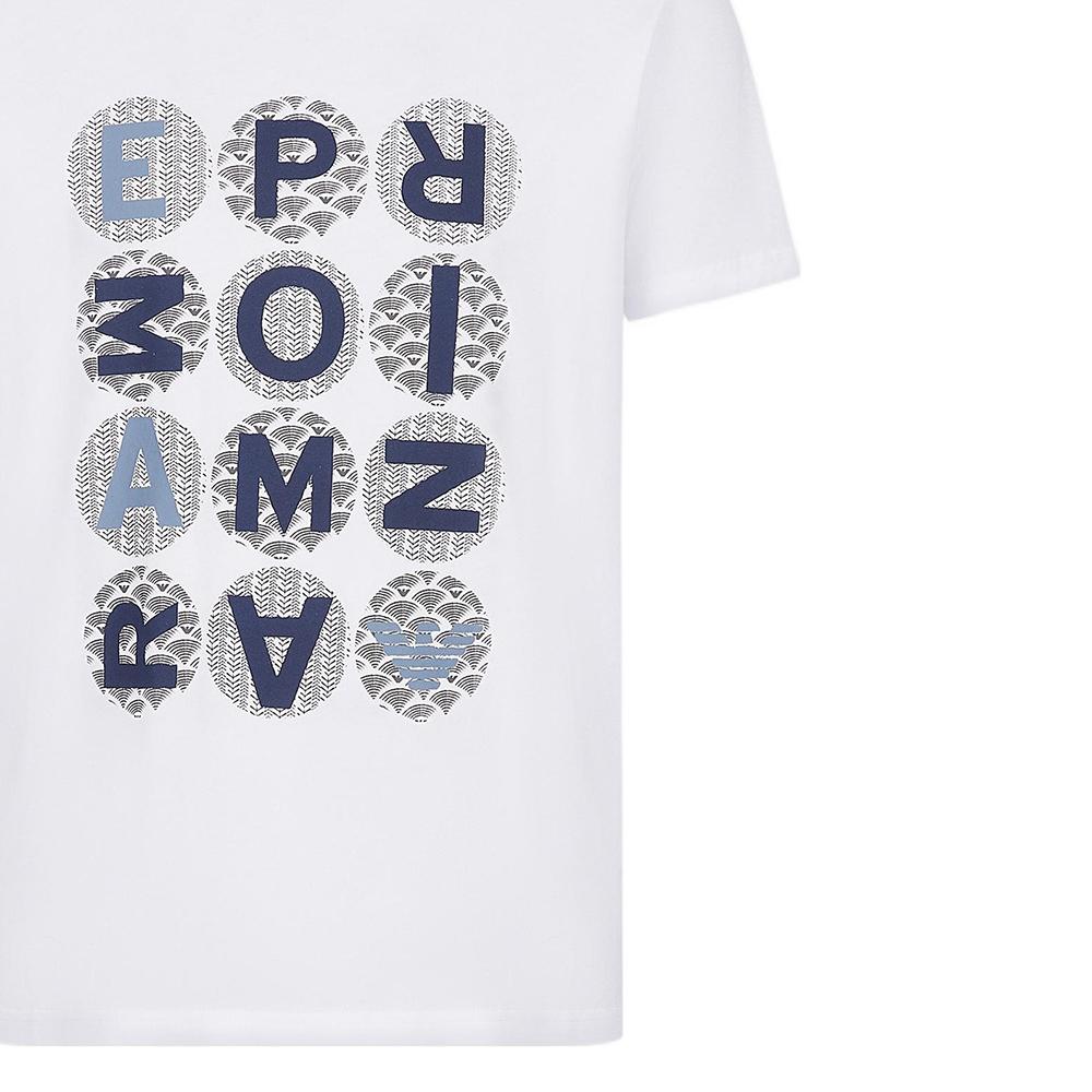 EMPORIO ARMANI T-Shirts Men's White Crew Neck Moderate Straight Fit 2118183-R4700-0010