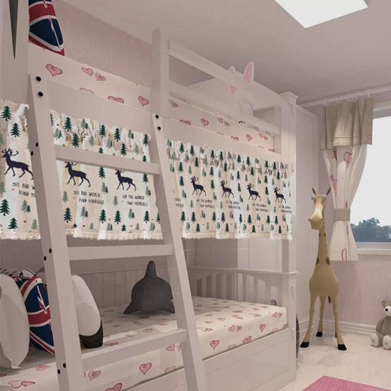 Короткая занавеска для кухни с мультяшным животным принтом дерева, занавеска на окно, драпировка, домашний декор