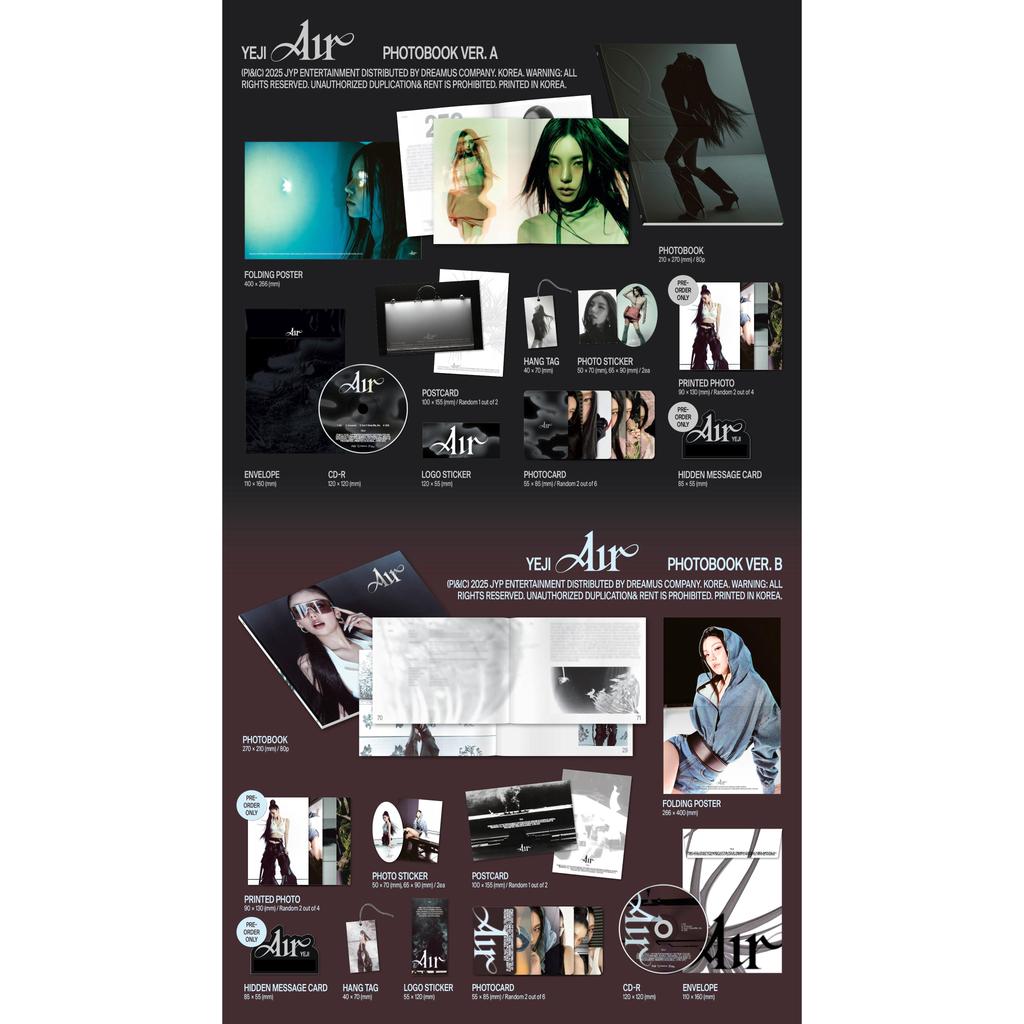 YEJI (ITZY) - Solo ALBUM [AIR] Photobook Ver (Online Benefit)